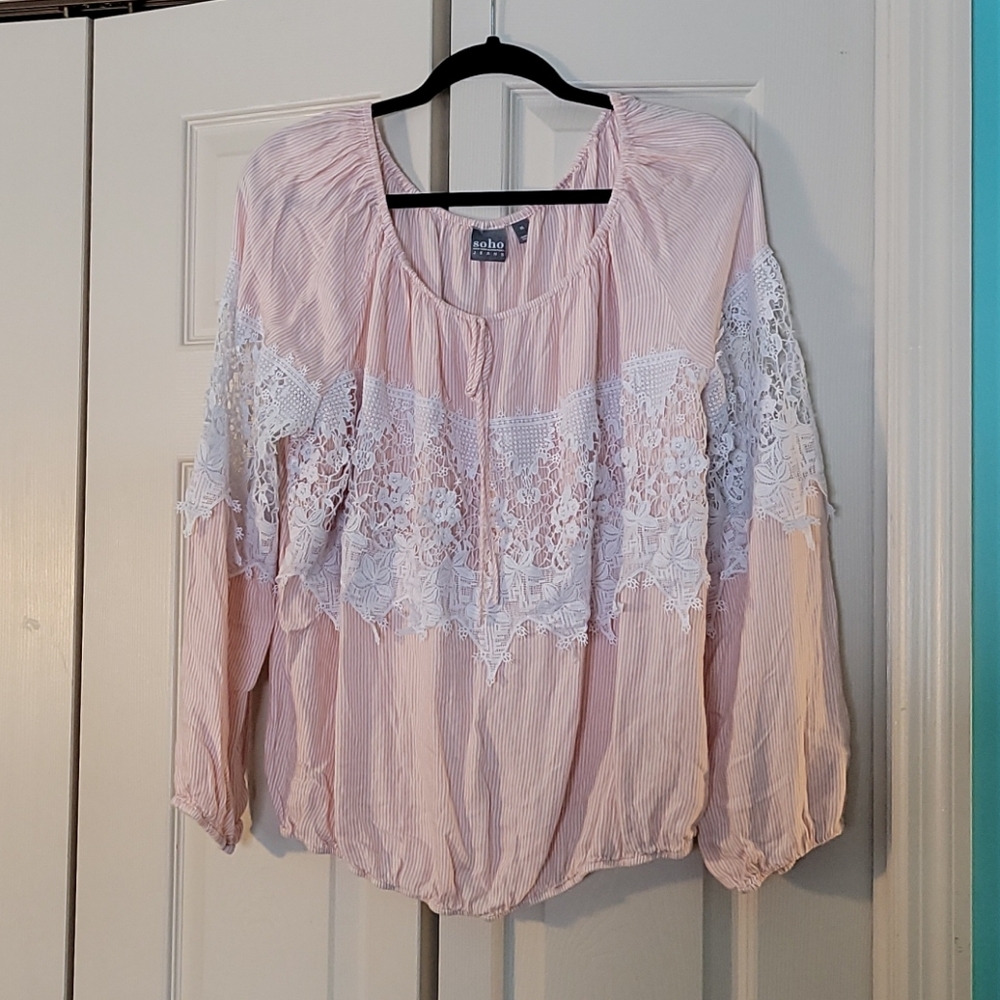 SOHO NY&C Peasant Blouse, XL